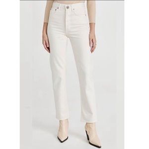 J Crew Point Sur Shoreditch Straight Jean 100% Cotton White Jeans Size 32
